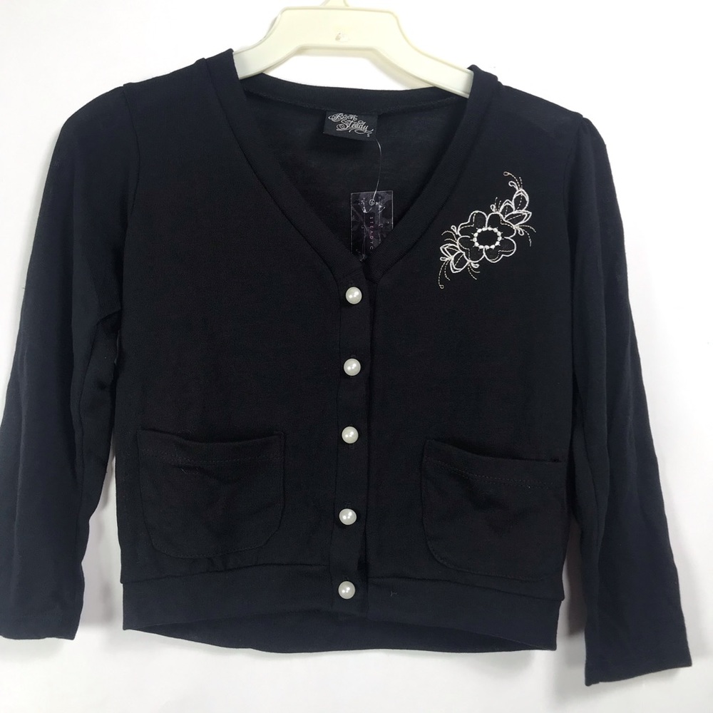RockSteady Black Audrey Cardigan NWT Rockabilly